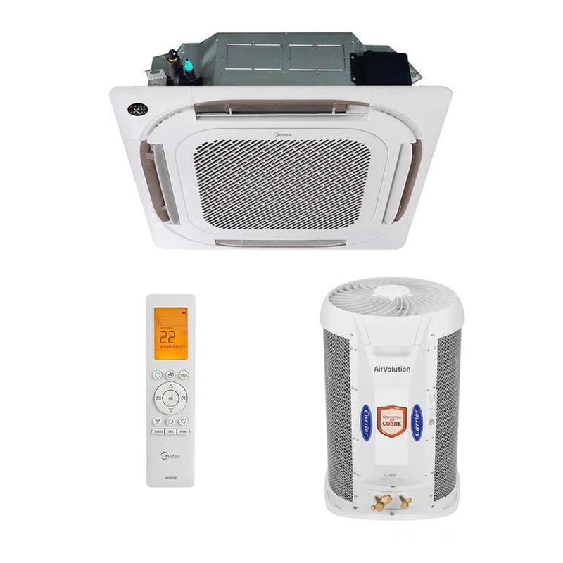 Ar-condicionado Split Cassete 4 Vias Inverter Carrier 24.000 BTUs Quente/Frio 220V