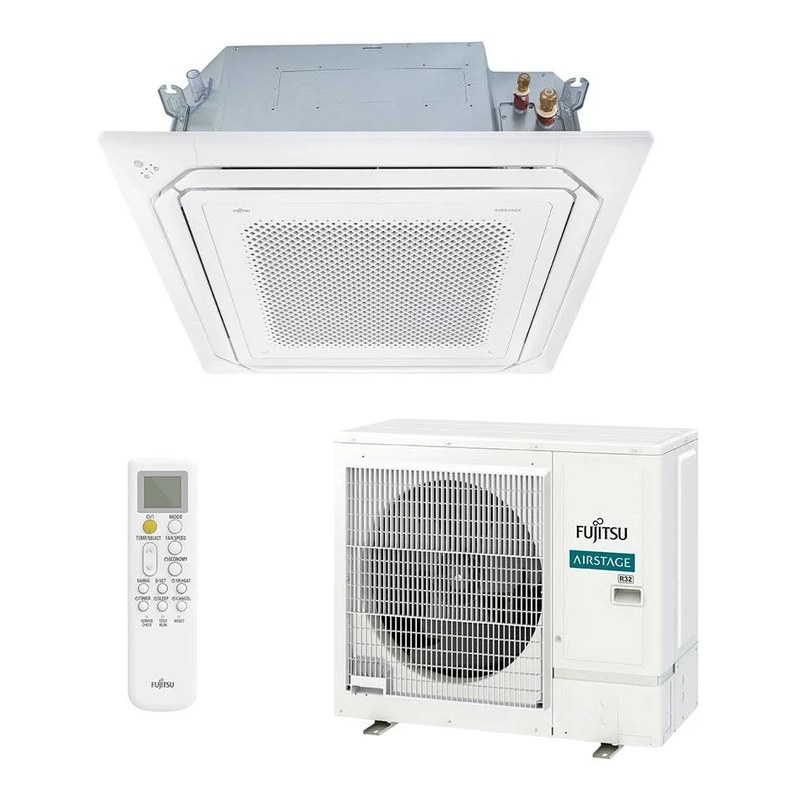 Ar-condicionado Split Cassete Inverter Fujitsu 31.000 BTUs Quente/Frio 220V R-32