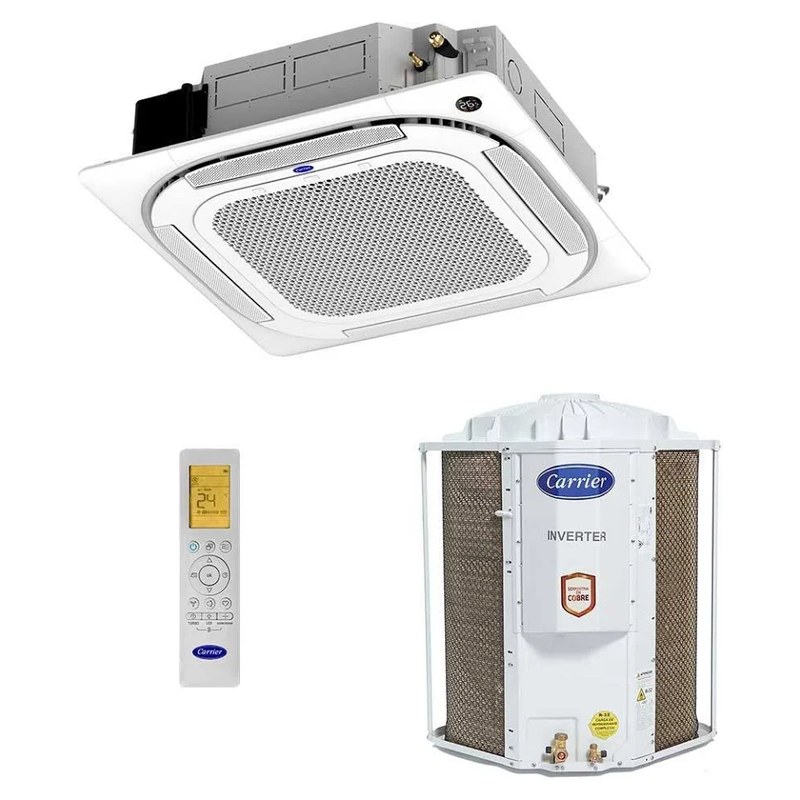 Ar-condicionado Split Cassete Carrier Connect 28.000 BTUs Inverter R-32 220V