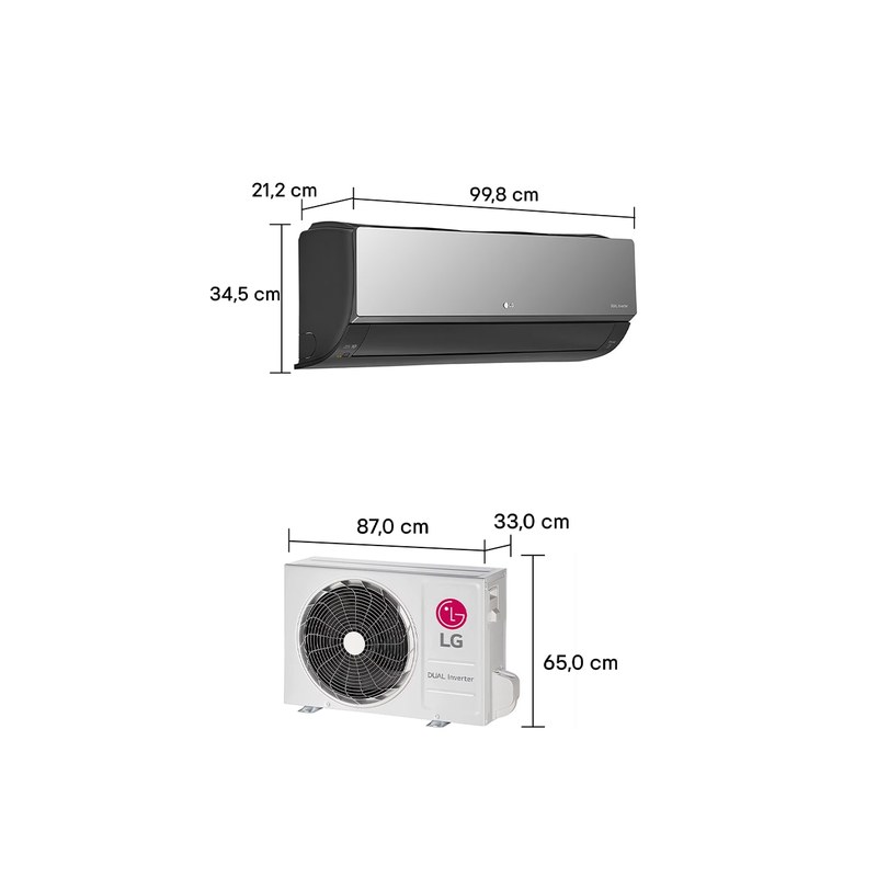 Ar-condicionado Split LG ArtCool Dual Inverter AI 24.000 BTUs Frio 220V