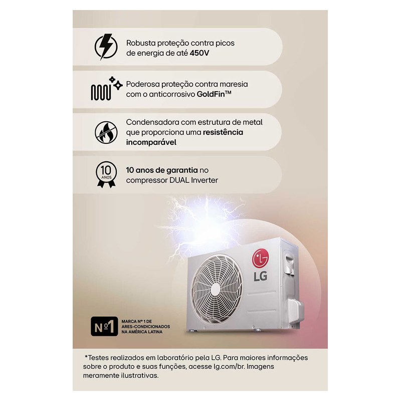 Ar-condicionado Split LG Voice AI Dual Inverter 24.000 BTUs Quente/Frio 220V